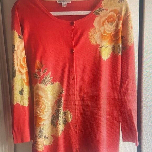 Isaac Mizrahi Coral Knit Top - Picture 1 of 1